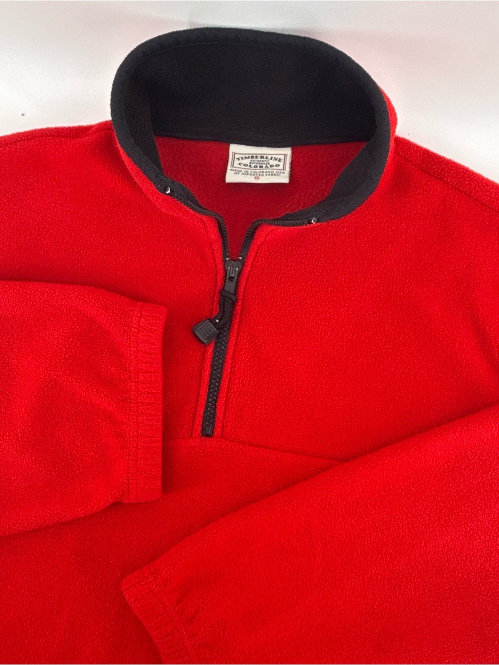Timberline Colorado Mens Small Full Zip Front Fleece Jacket Red Pockets